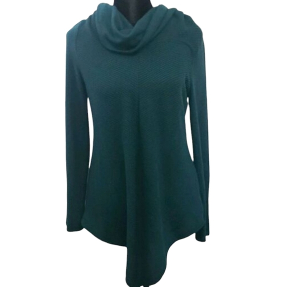 BCX Asymmetrical Turtleneck Long-Sleeve Blouse Women's.  Size Medium.  NWT. - Picture 1 of 7